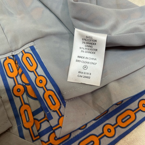 Anthropologie Plenty by Tracy Reece orange & blue mandala pencil skirt, Size 8. - Picture 6 of 6